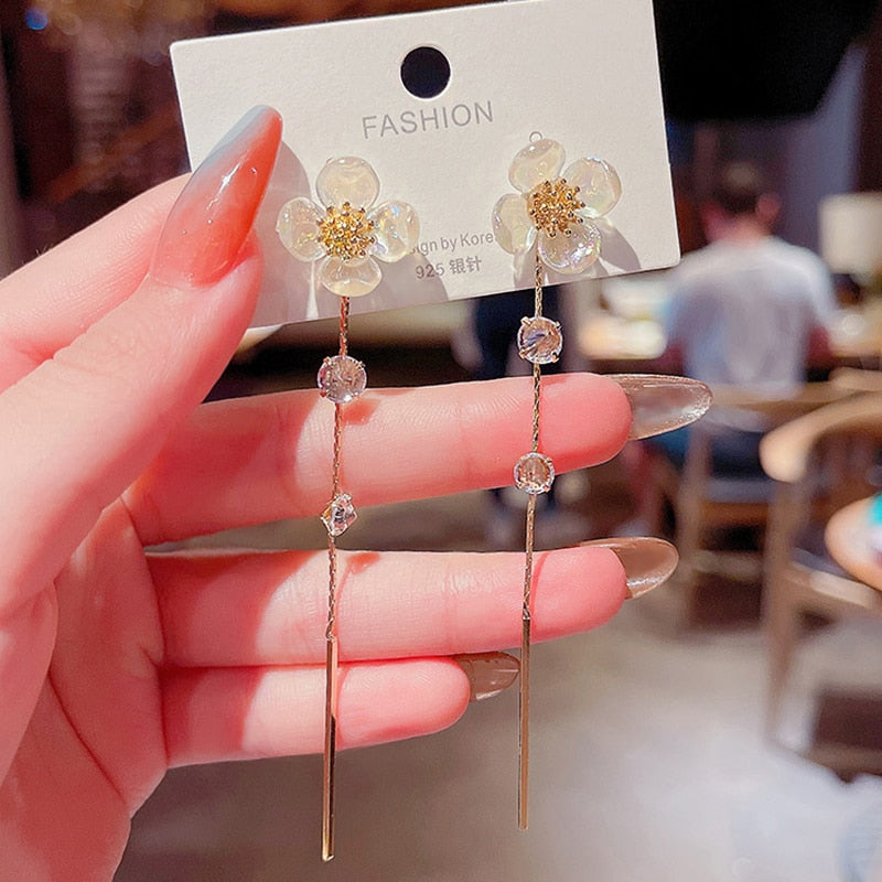Elegant Women's Long Pearl Tassel Drop Earrings - Perfect for Weddings, Parties & Special Occasions