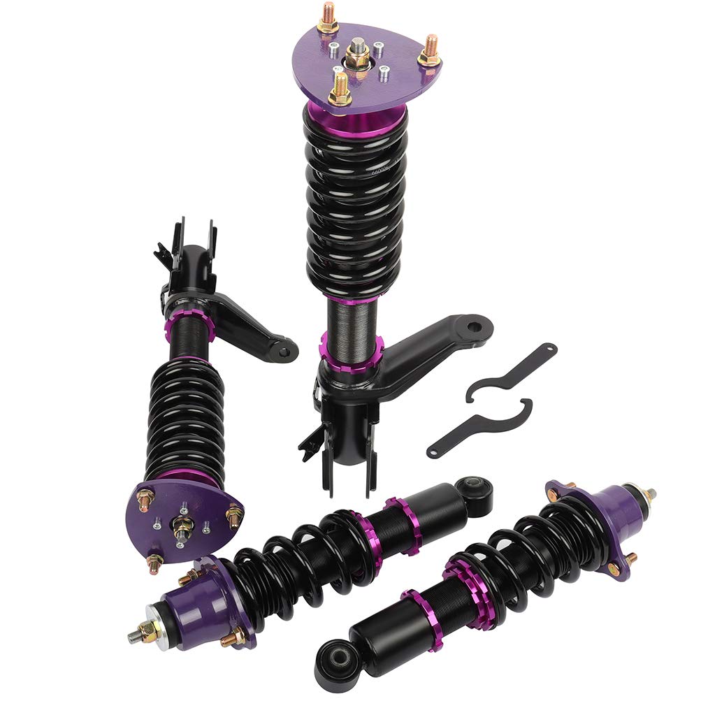 SCITOO Full Coilover Suspension Kit with Shock Struts - Compatible with 2002-2006 Acura RSX (Purple) | Performance Upgrade for Street Racing & Smooth Ride | Perfect for Track Days & Daily Commuting