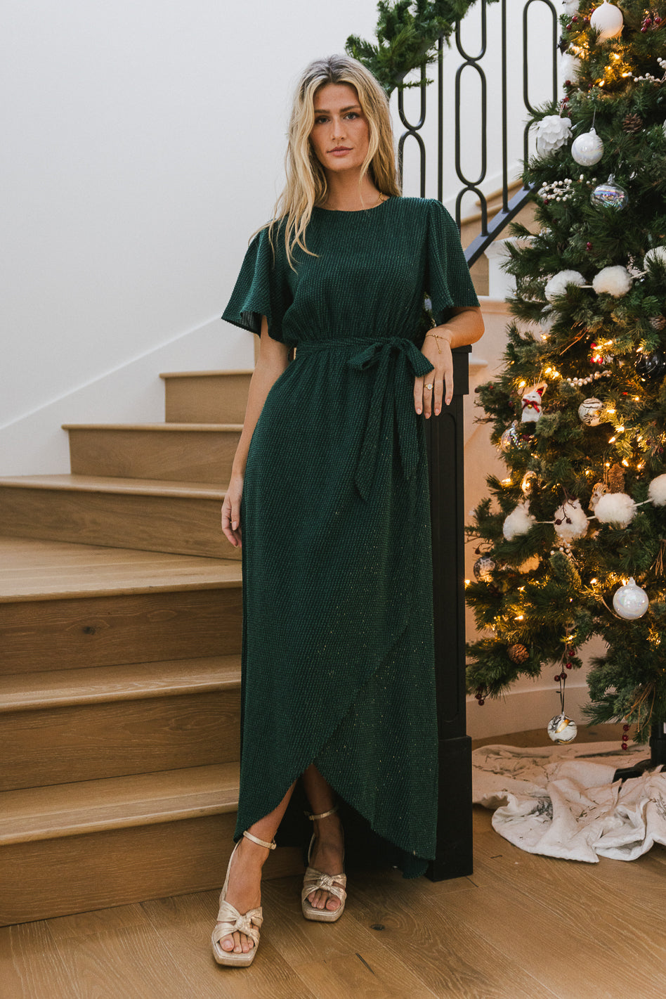 Lyanna Sparkle Maxi Dress in Teal - Elegant Long Formal Gown with Sequins | Perfect for Evening Parties, Weddings & Special Occasions | FINAL SALE