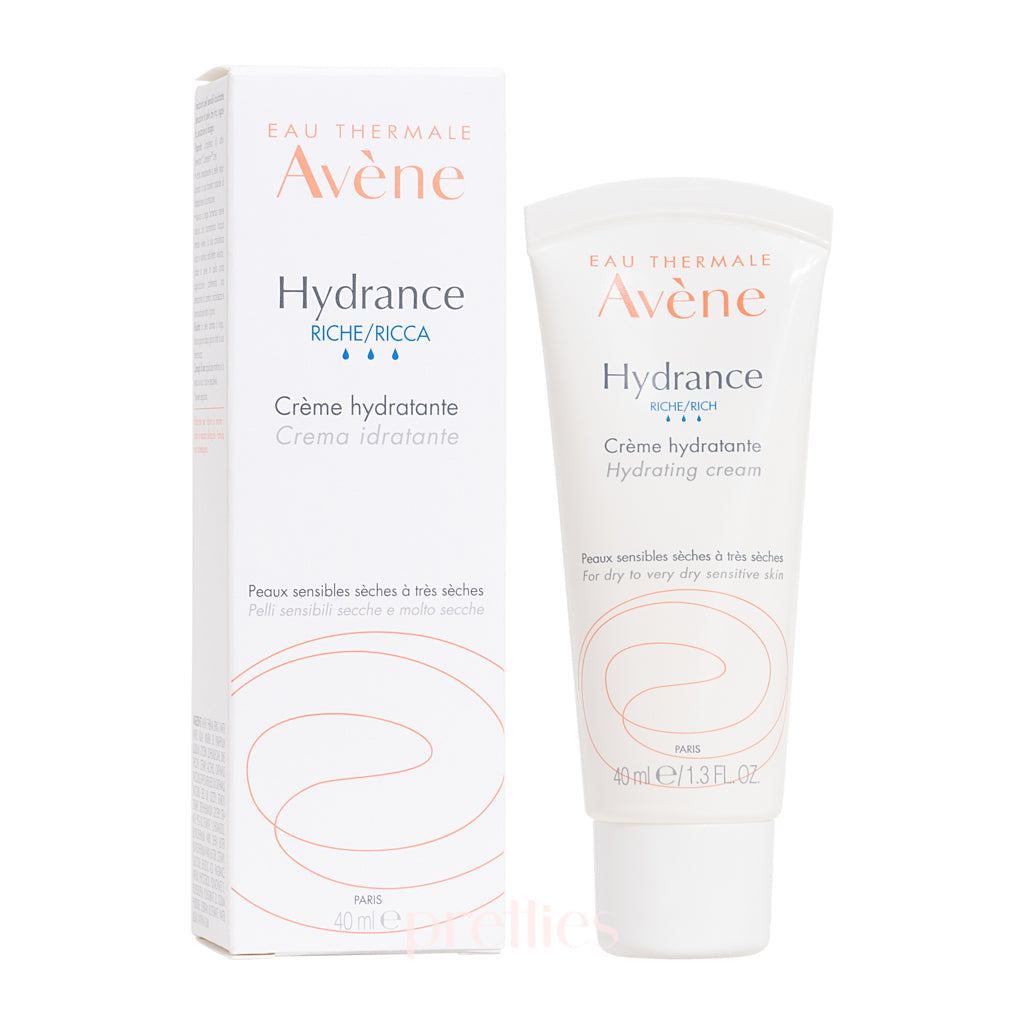 Avene Hydrance RICH Hydrating Cream 40ml - Intense Moisturizing Face Cream for Dry Skin | Day & Night Hydration for Sensitive Skin | Perfect for Winter Care & Daily Skincare Routine
