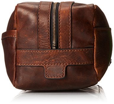 FRYE Men's Logan Large Travel Dopp Kit - Premium Leather Toiletry Bag for Men, Spacious Shaving & Grooming Organizer - Perfect for Travel, Gym, Camping & Business Trips