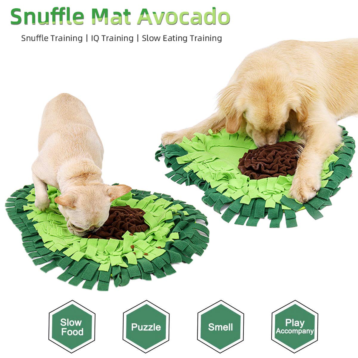Durable Dog Snuffle Mat - Slow Feeding Pad for Pet Nosework Training & Mental Stimulation | Encourages Natural Foraging Skills, Interactive Puzzle Toy for Dogs | Perfect for Stress Relief, Mealtime Enrichment & Indoor Play
