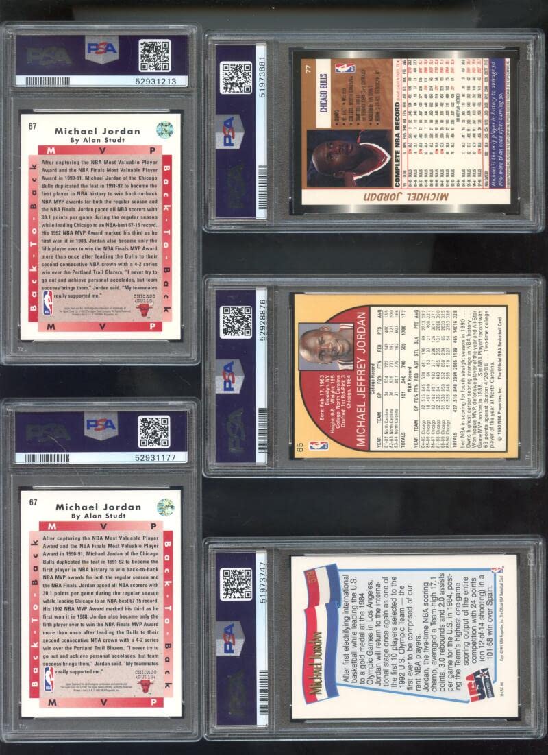 1992-93 Upper Deck Michael Jordan MVP #67 PSA 8 Graded Basketball Card - Perfect for Collectors, Sports Memorabilia Display & Investment