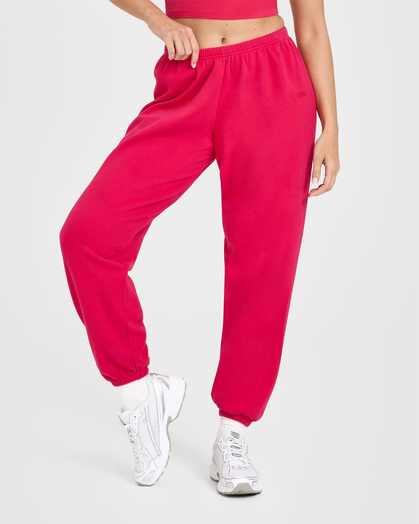 Mid Weight Joggers for Women - Soft Comfortable Running Pants in Berry Bloom Color | Perfect for Yoga, Gym Workouts & Casual Wear