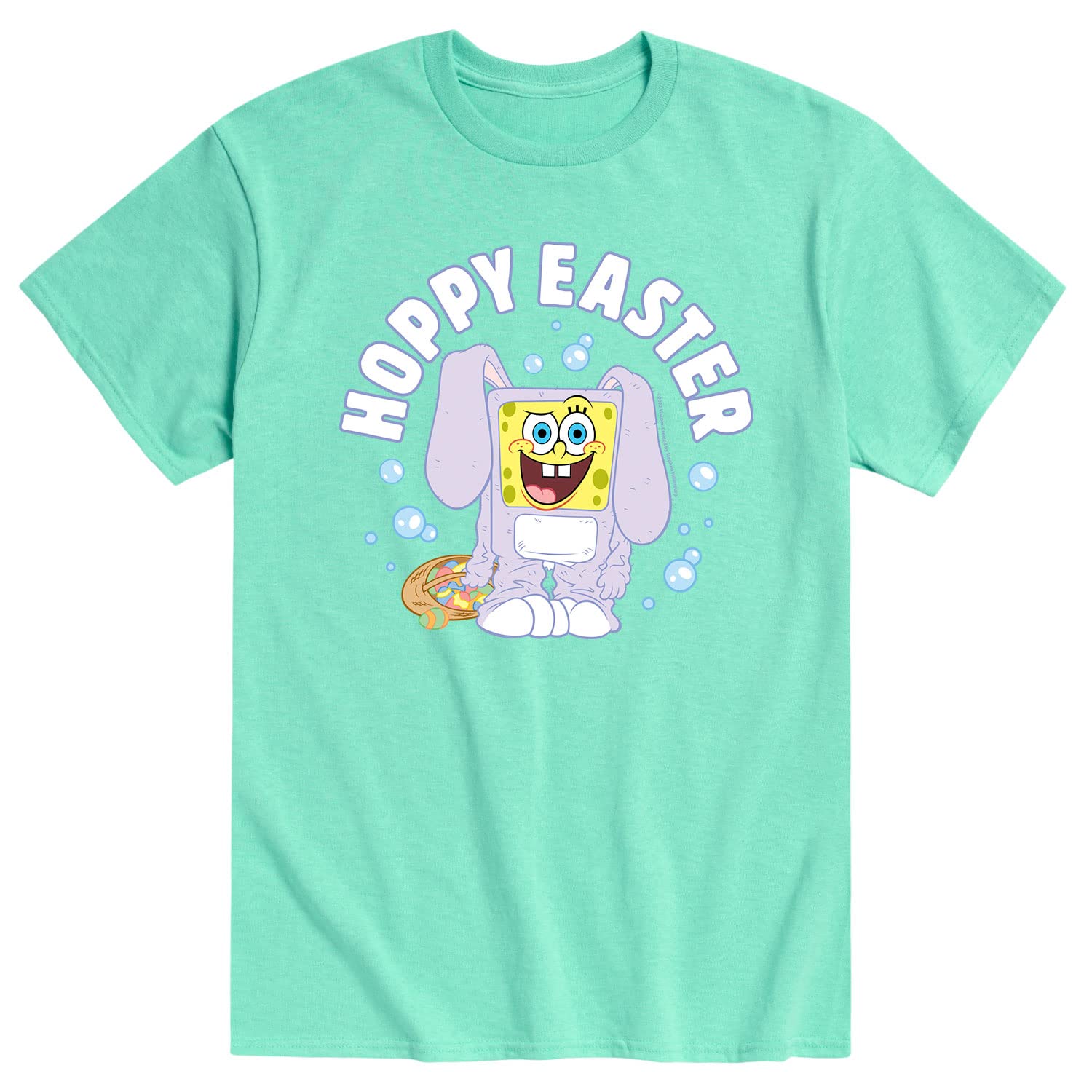Spongebob Squarepants Easter Egg Men's Graphic T-Shirt - Funny Cartoon Short Sleeve Tee for Casual Wear & Holiday Outfits