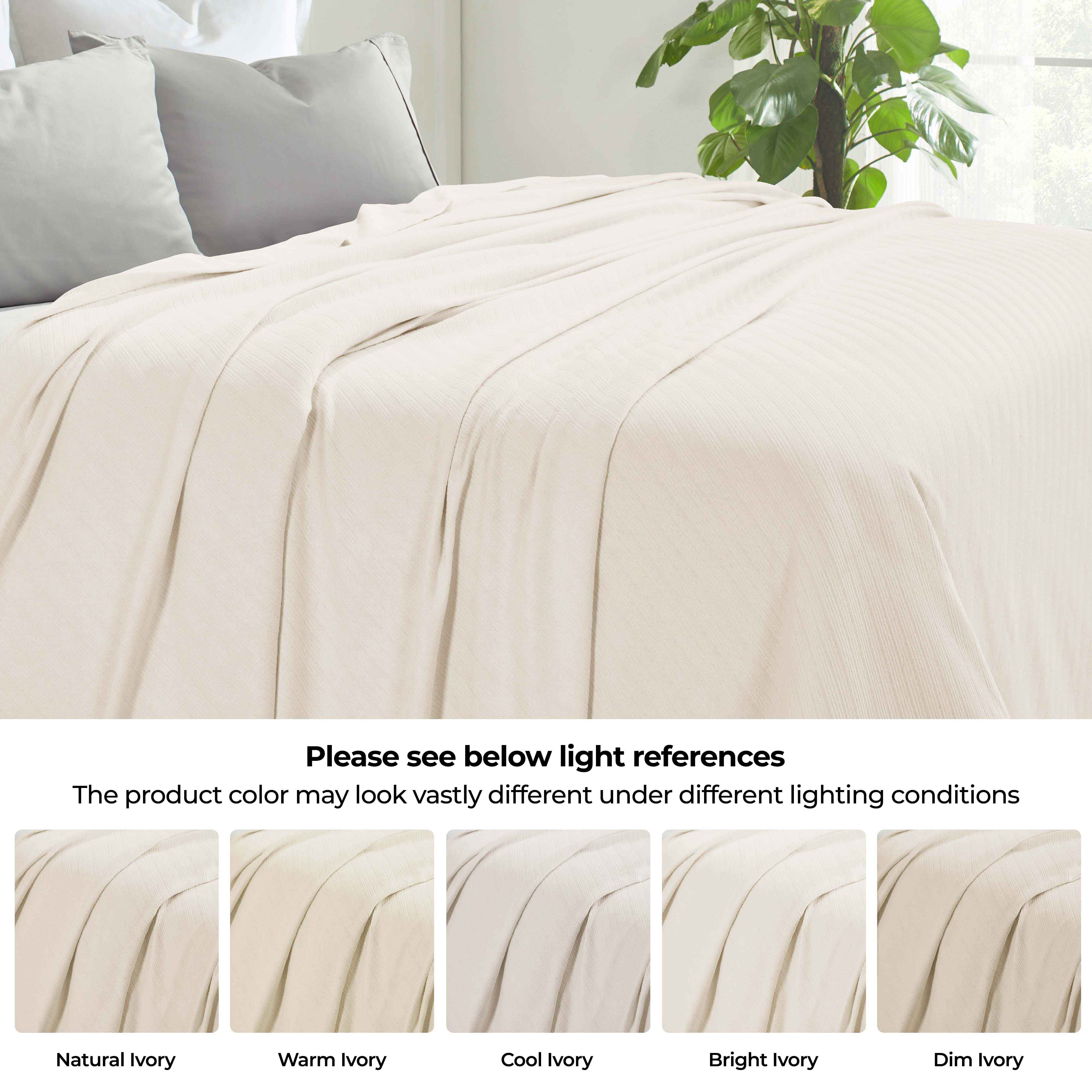 Premium Milan Cotton Textured Striped Lightweight Woven Blanket - Soft & Breathable Throw for Sofa, Bed, Picnic & Outdoor Use