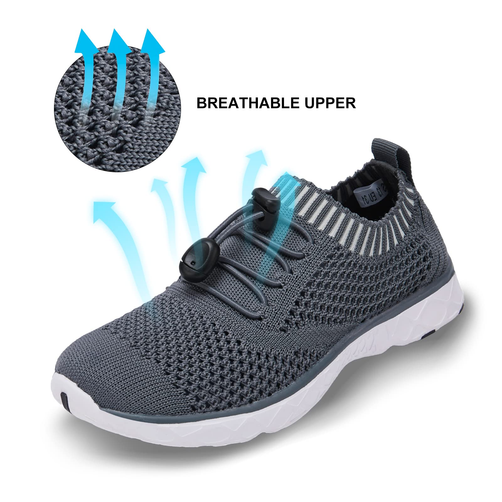 ALEADER Quick Dry Water Shoes for Kids - Slip On Toddler & Youth Sizes | Beach, Pool, Water Park & Outdoor Activities