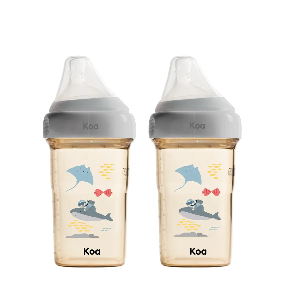 Hegen Baby Bottle - Customizable & Personalized Feeding Bottle for Newborns & Infants | Perfect for Daycare, Travel, and On-the-Go Feeding