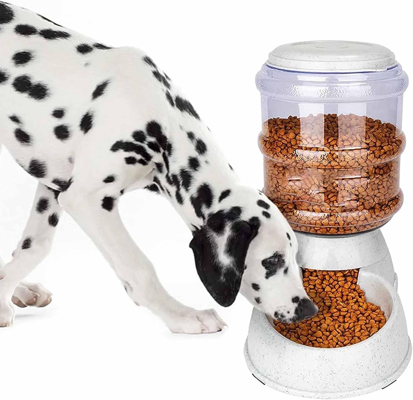 Automatic Dog Feeder for Large Dogs - 3.8L Gravity Pet Food Dispenser with Dry Food Storage | Travel & Home Use for Cats & Dogs | Durable Pet Bowl for Daily Feeding & Vacation Supply