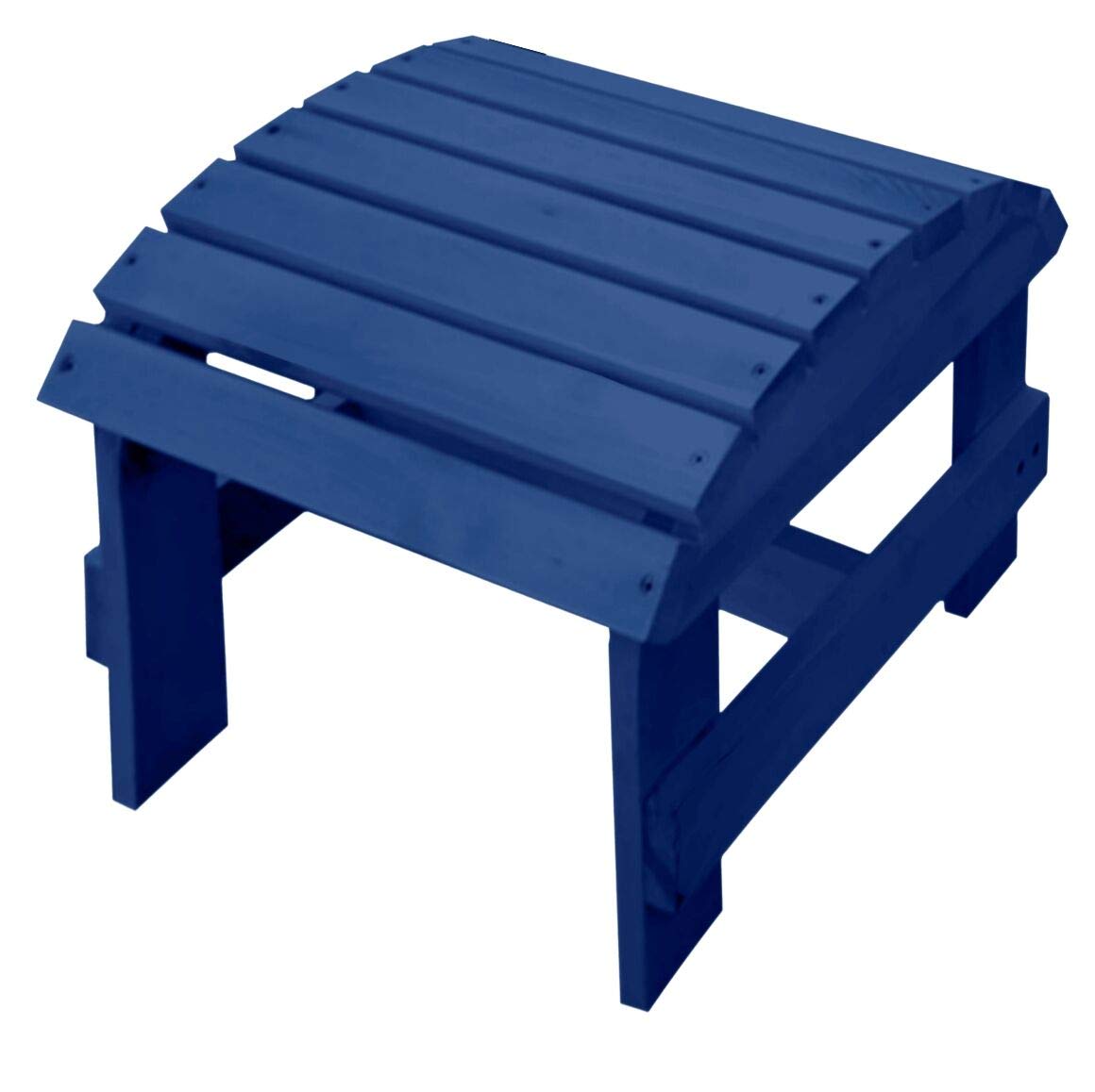 W Home Pine Ottoman Storage Bench, Standard Size, Navy Blue - Perfect for Living Room, Bedroom, or Entryway Storage and Seating