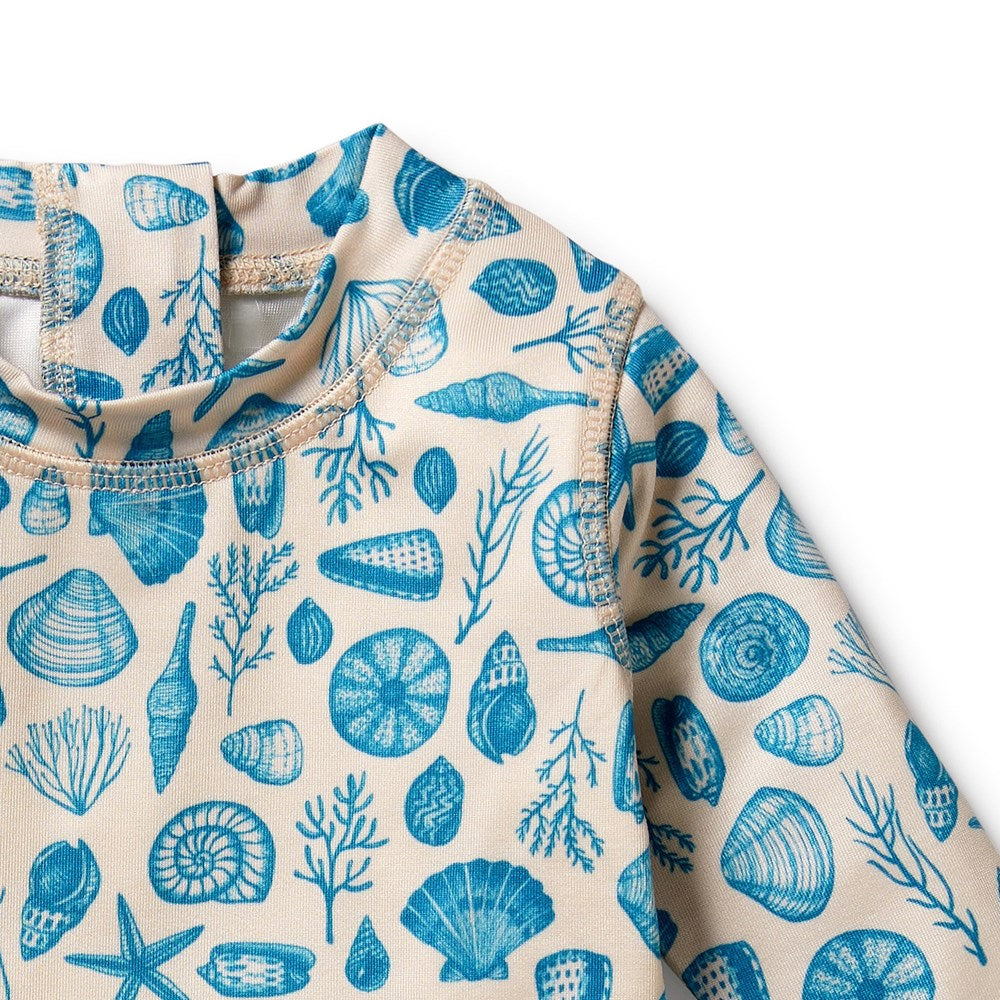 Shells Rashie Swim Set for Kids - UPF 50+ Sun Protection, Quick Dry & Comfortable - Perfect for Beach, Pool & Summer Water Activities