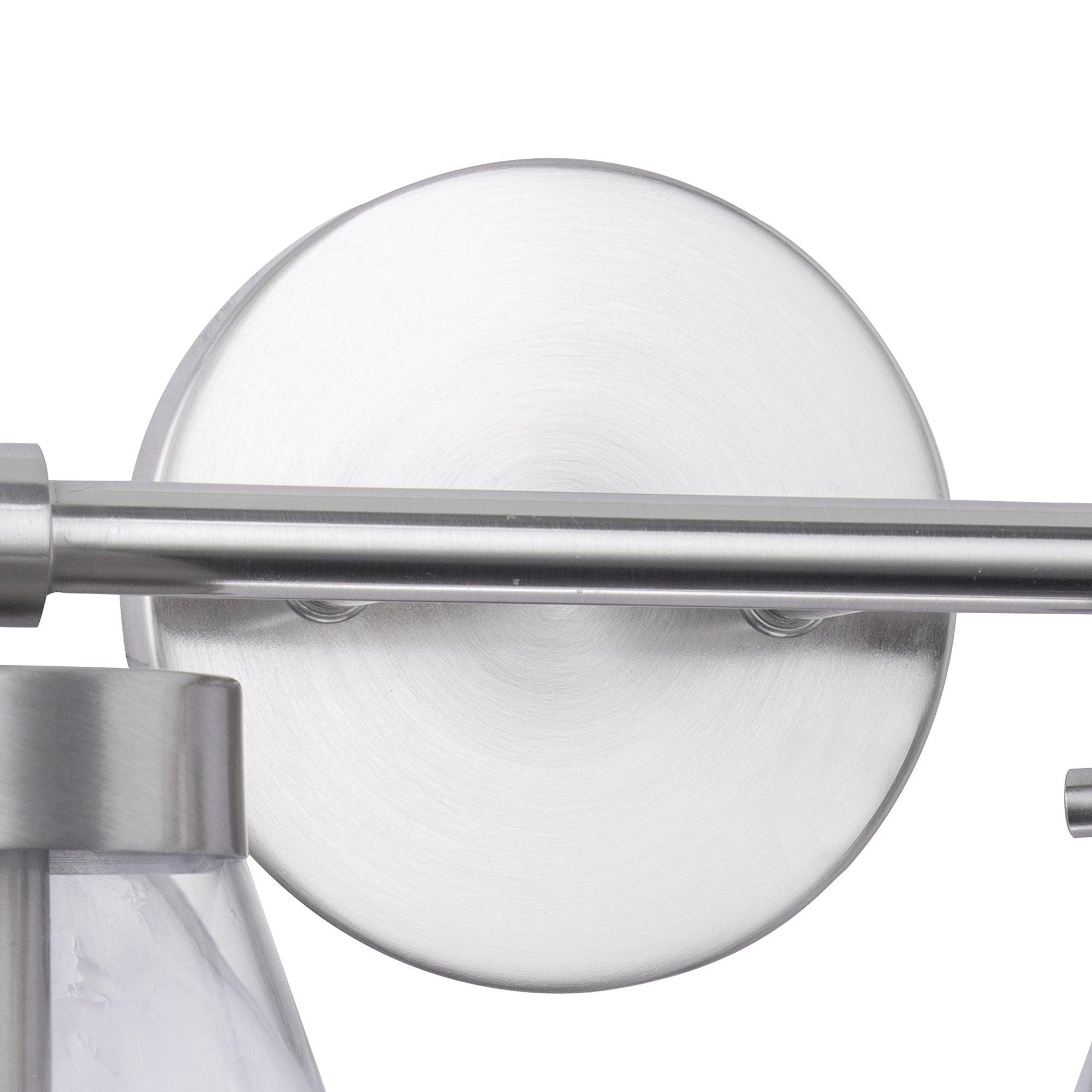 Gleam Modern Farmhouse 2-Light Vanity Light - Bathroom Wall Sconce for Mirror Lighting, Farmhouse Style Fixture with Clear Glass Shades, Perfect for Bedroom, Powder Room or Dressing Area