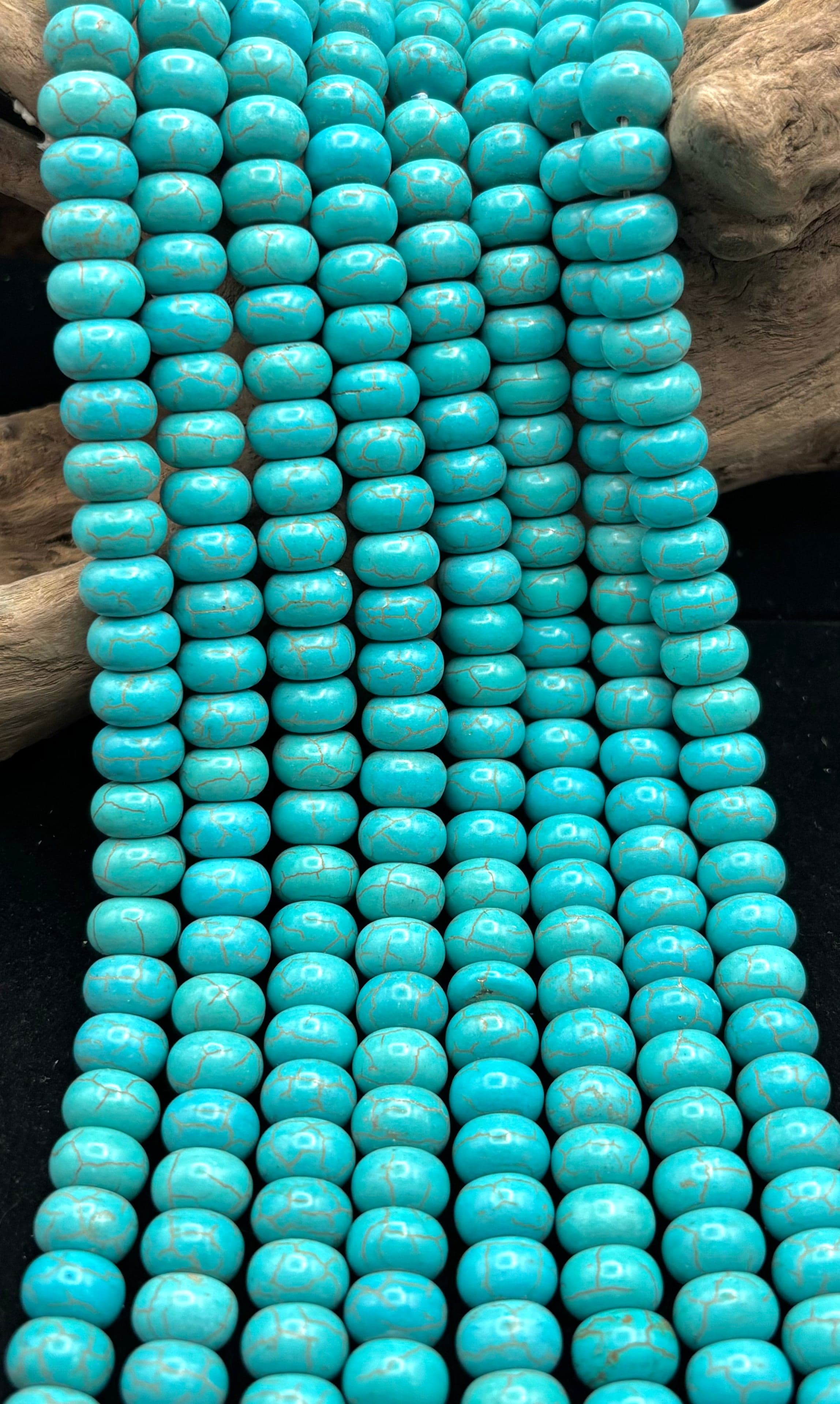 Natural Blue Magnesite Bead Strands - 8mm Round Gemstone Beads for Jewelry Making, DIY Bracelets & Necklaces - Healing Crystal for Meditation & Spiritual Gifts