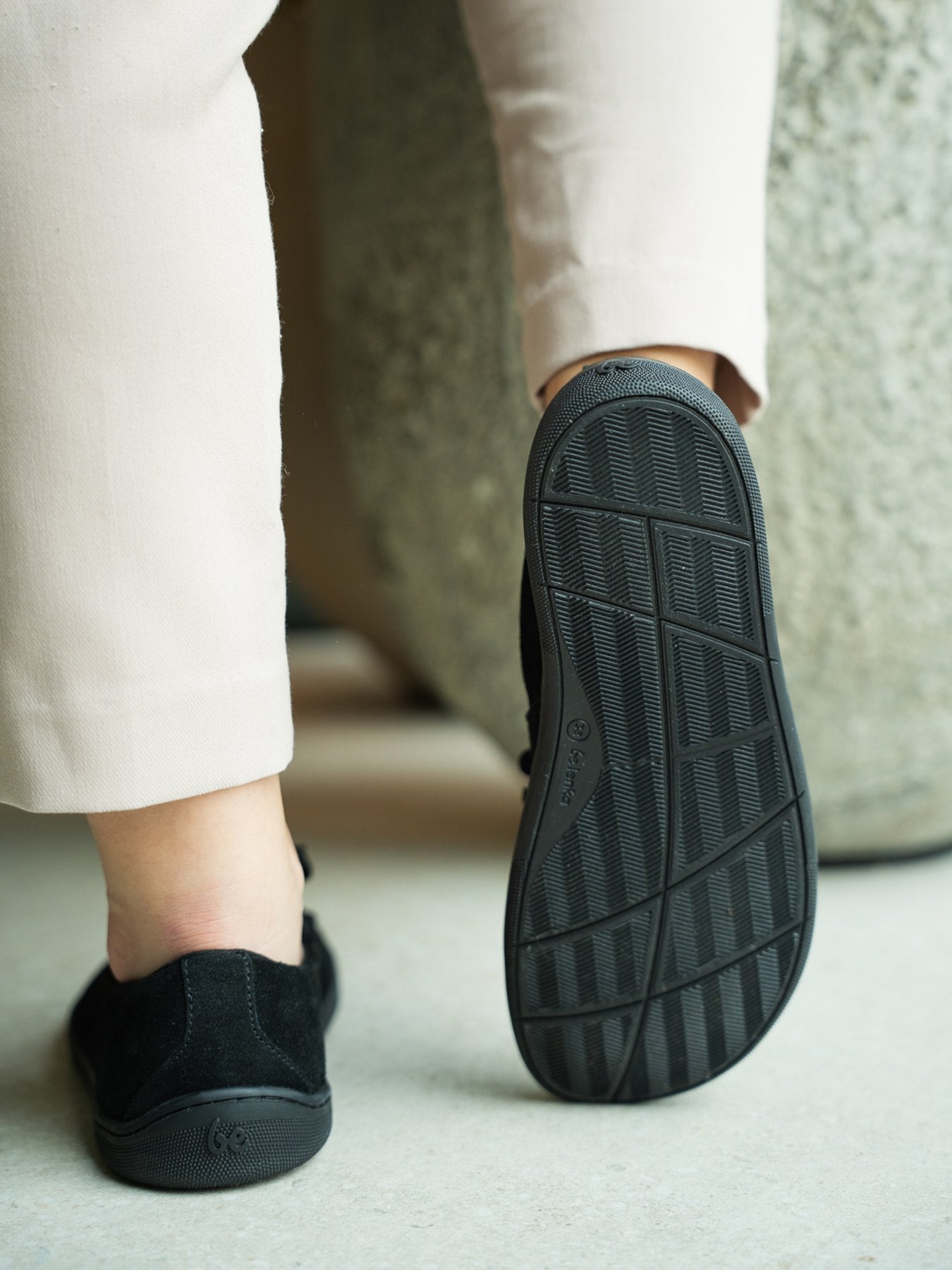 Barefoot Moccasins for Women - Be Lenka Aphrodite All Black Minimalist Shoes | Comfortable & Flexible for Yoga, Walking & Everyday Wear