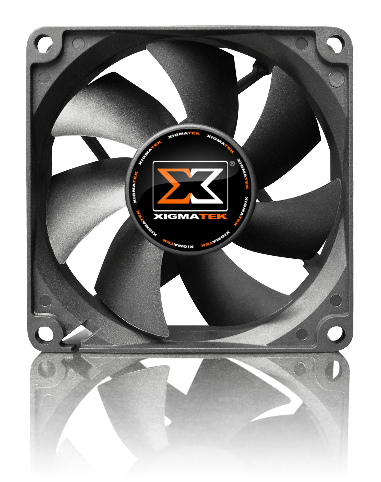 Xigmatek 80MM Black Computer Case Cooling Fan - 3.75 Inches High Performance Air Cooling Fan for PC Desktop - Perfect for Gaming Rigs, Workstations & Home Office Computers