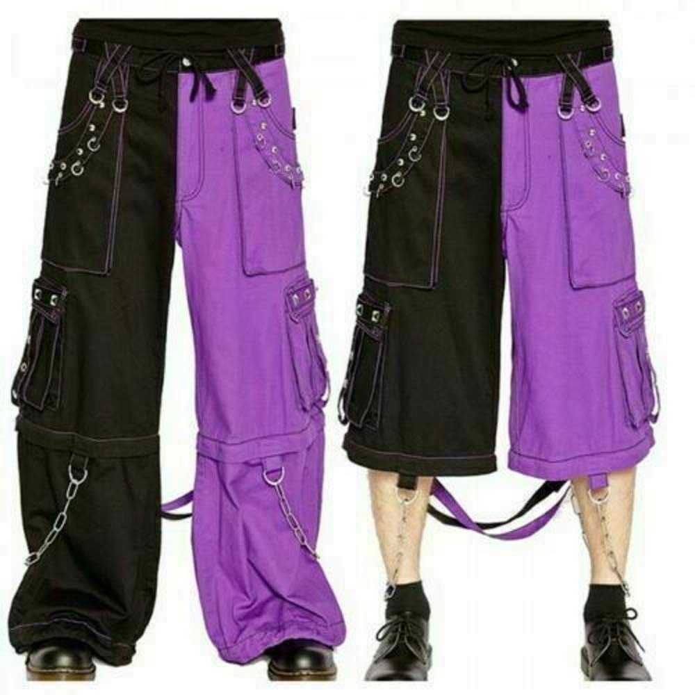 Gothic Punk Emo Jeans for Men - Black Apocalyptic Cyberpunk Style Pants & Shorts | USA | Perfect for Concerts, Raves & Alternative Fashion