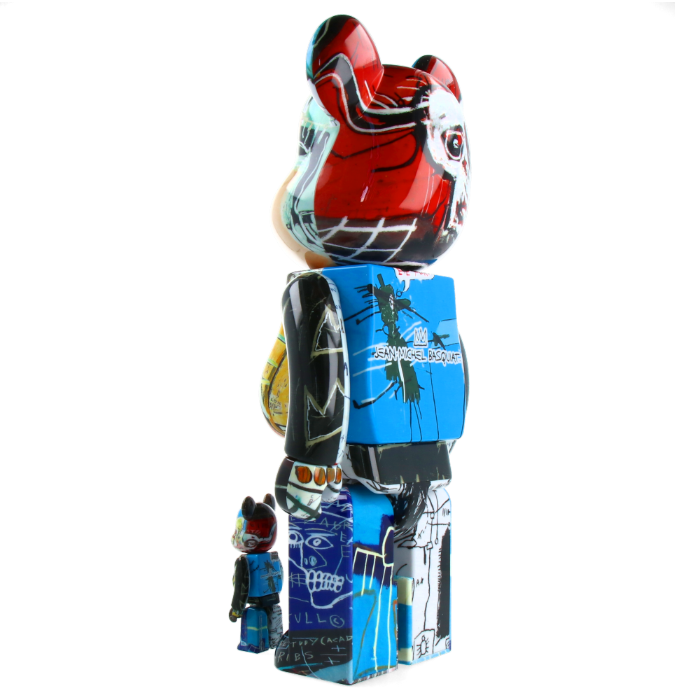 400% + 100% Bearbrick Jean Michel Basquiat Special Edition Collectible Art Figure - Perfect for Home Decor, Office Display, and Pop Art Collections