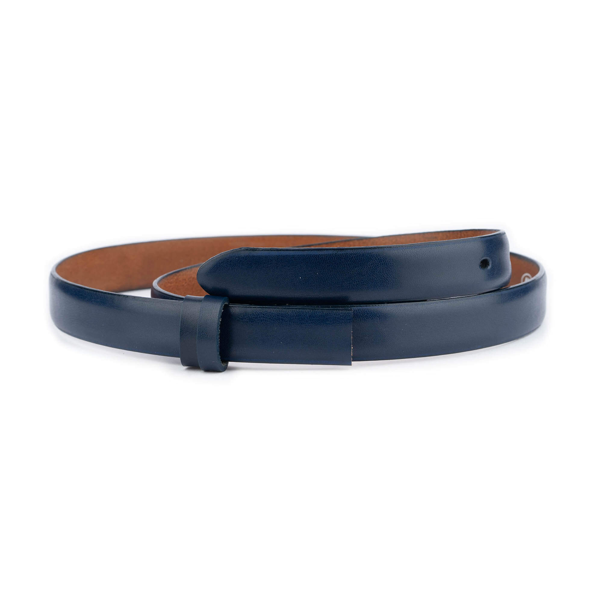 Dunhill Women's Navy Blue Thin Belt Strap - Premium Replacement Buckle for Dress Pants, Skirts & Formal Outfits | Adjustable Waistband Accessory for Office & Evening Wear