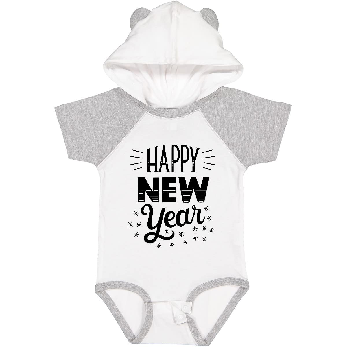 Inktastic Happy New Year Hand Lettering Baby Bodysuit - Cute Newborn Outfit for Holiday Photos & Family Celebrations