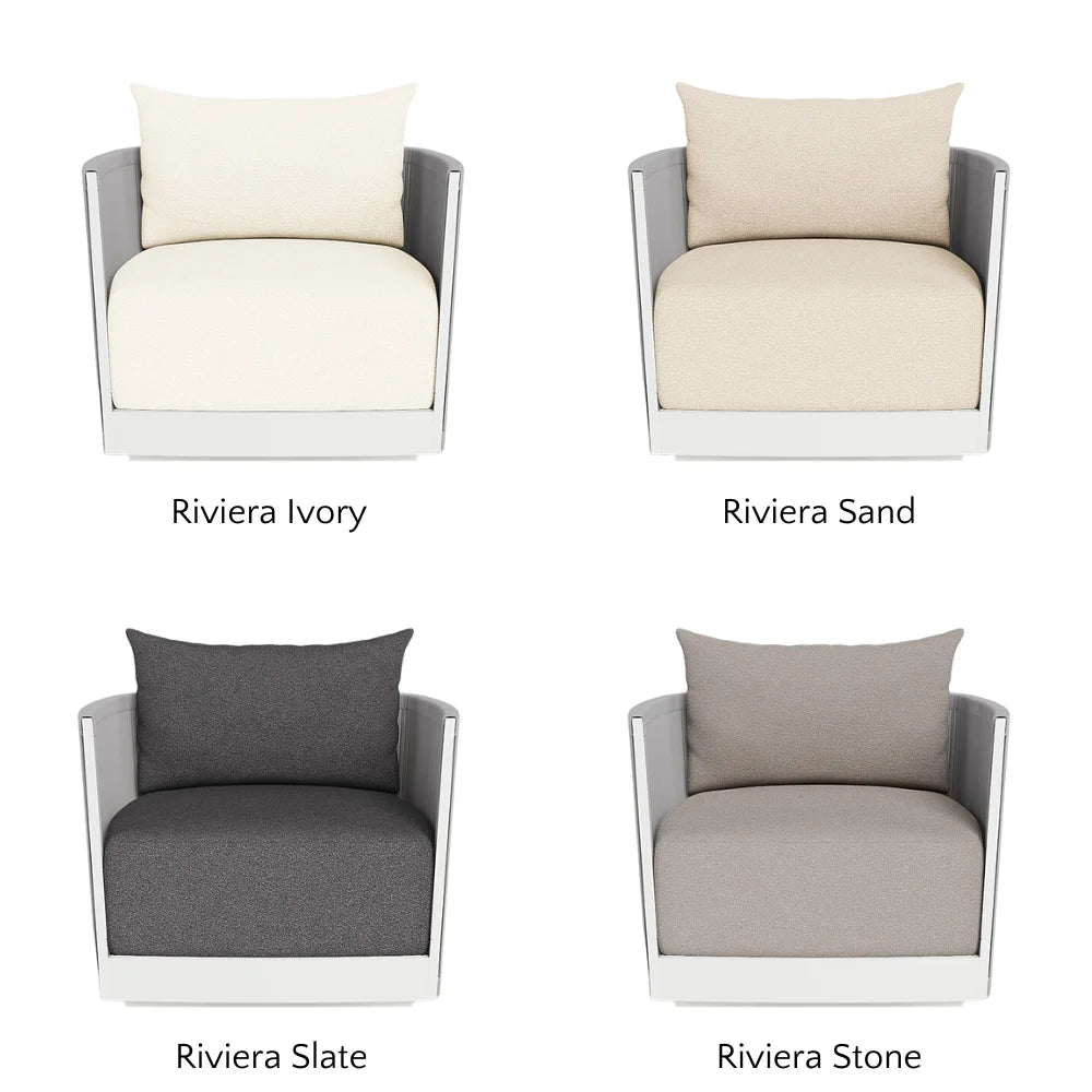Antigua Outdoor Swivel Lounge Chair - 360 Degree Rotating Patio Furniture with Weather-Resistant Cushion, Perfect for Poolside, Garden, and Backyard Relaxation