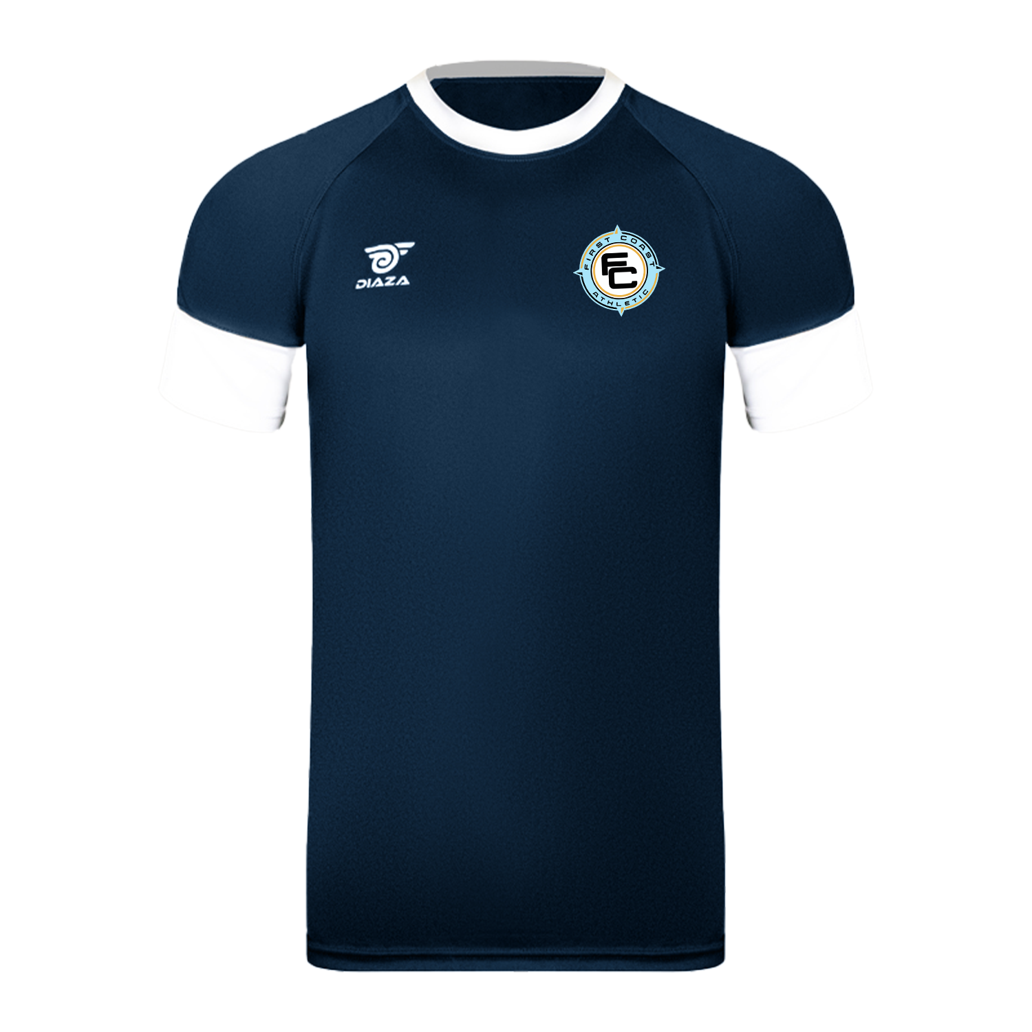 First Coast Athletic Short Sleeve Training T-Shirt for Men - Navy Blue Workout Shirt for Gym, Running & Active Lifestyle