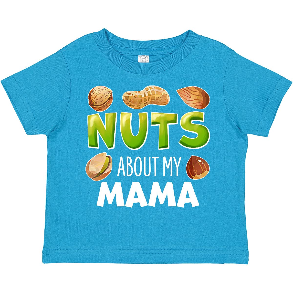 Inktastic 'Nuts About My Mama' Peanut Almond Pistachio Toddler T-Shirt - Cute Casual Outfit for Mother's Day & Family Photos