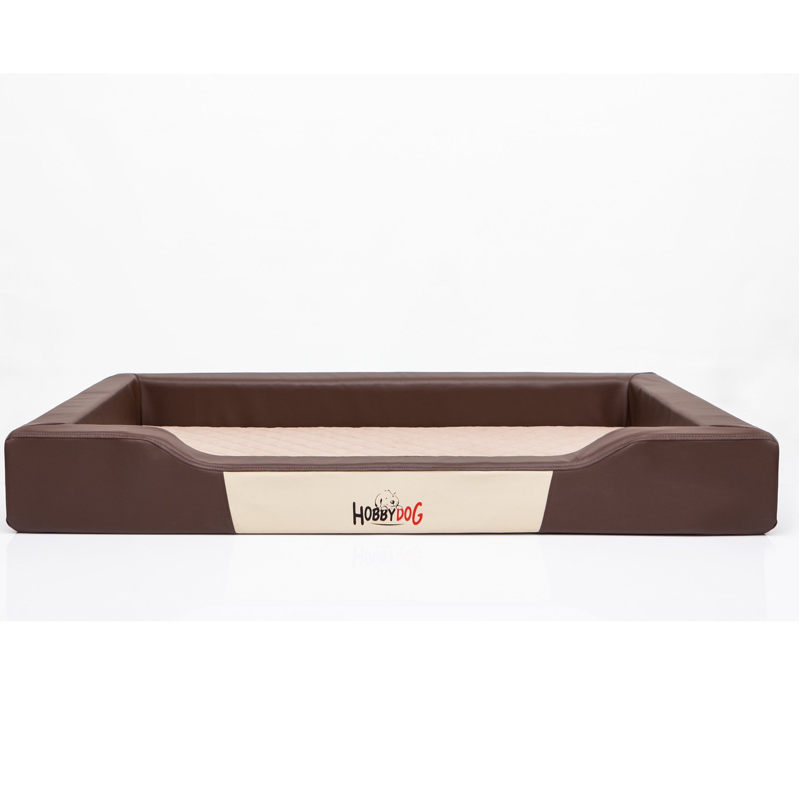 Hobbydog Cordura Deluxe Dog Bed - X-Large Waterproof Pet Bed for Large Dogs, Durable & Comfortable Brown Dog Crate Pad - Perfect for Kennels, Crates & Home Use