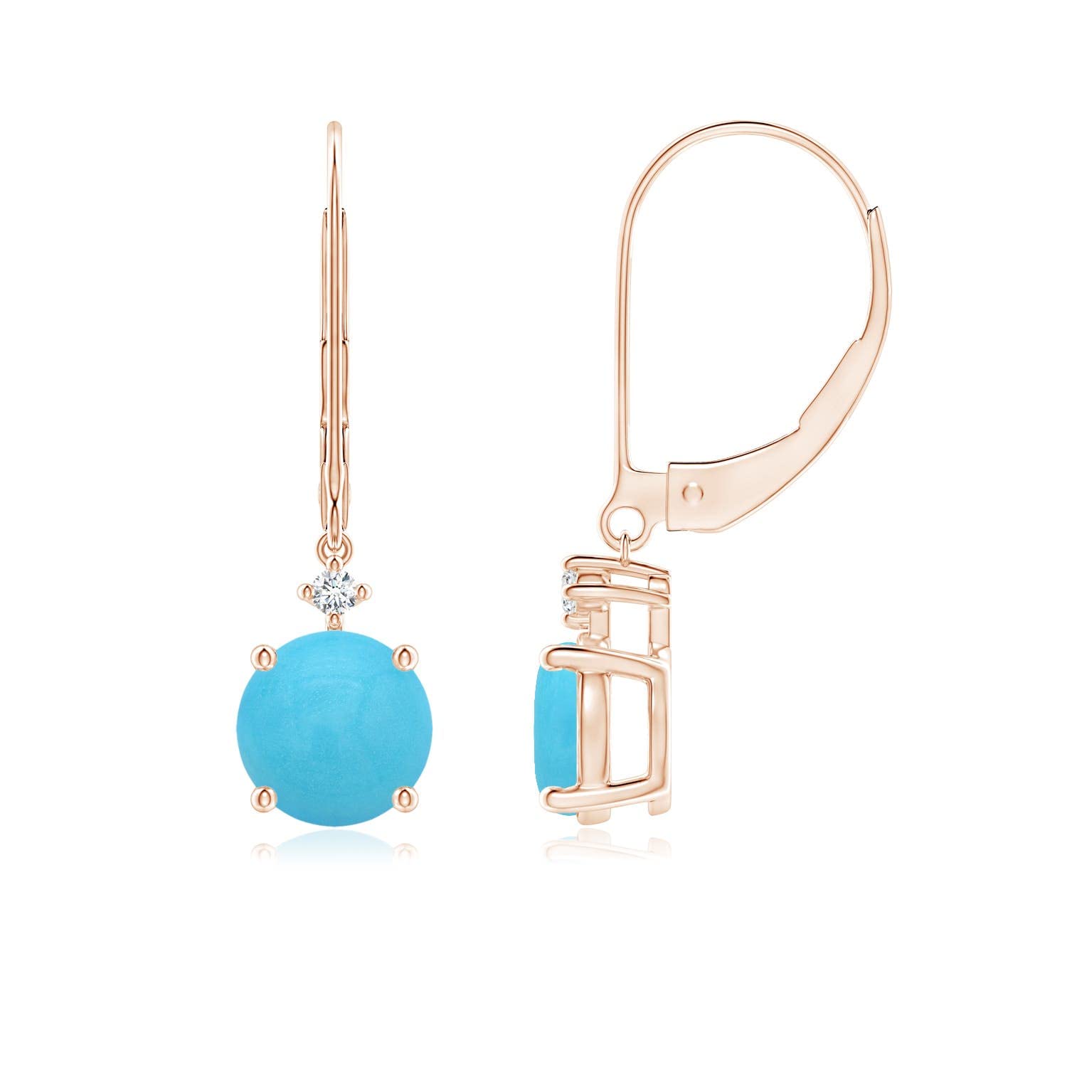 **14K Solid Gold Natural Turquoise Drop Earrings for Women & Girls | December Birthstone Jewelry Gift for Her | Birthday, Wedding, Anniversary | Perfect for Casual Wear, Office & Special Occasions**