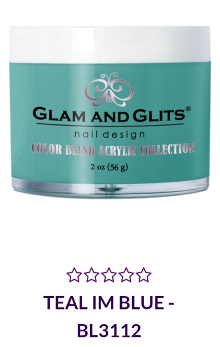 GLAM AND GLITS COLOR BLEND COLLECTION VOL.3 BL3112 - 2 oz Teal Blue Nail Polish - Long Lasting Gel Effect for Salon & DIY Manicures - Perfect for Parties, Weddings & Special Occasions