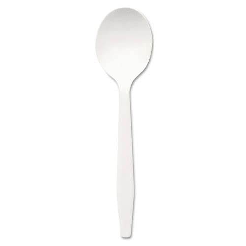 Dixie PSM21 Medium Weight Polypropylene Soup Spoons - Case of 1,000 (5.75