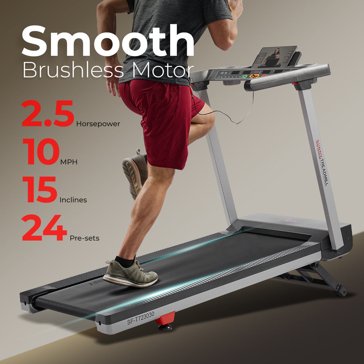 Premium Foldable Auto Incline Smart Treadmill with 20