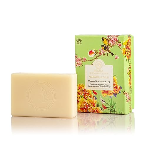 Naija Organics Aloe Vera and Mint Soap - Moisturizing & Cleansing Bar for Men & Women - All Skin Types - Perfect for Daily Bath, Shower & Skincare Routine