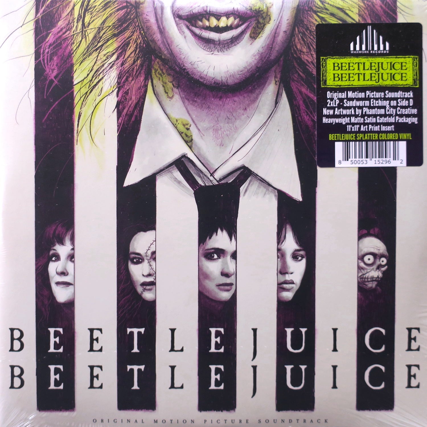 BEETLEJUICE BEETLEJUICE Original Motion Picture Soundtrack - Limited Edition Splatter Vinyl 2LP Record - Perfect for Halloween Parties & Movie Night Collectibles