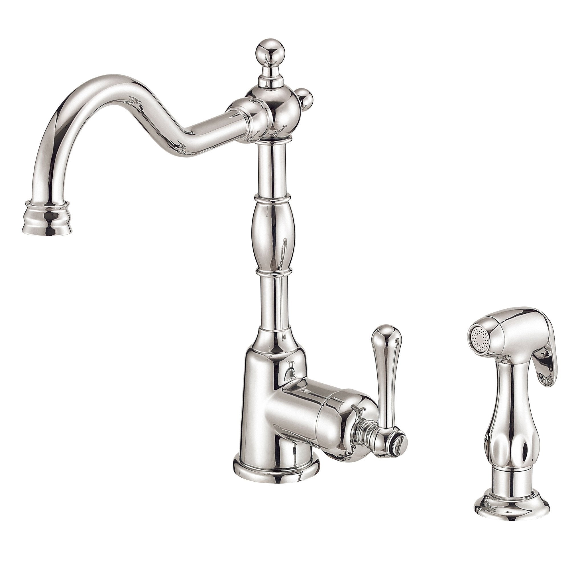 Danze Opulence Polished Nickel Single Handle Pull-Down Sprayer Kitchen Faucet - Modern Design for Cooking & Dishwashing | Perfect for Home & Restaurant Use