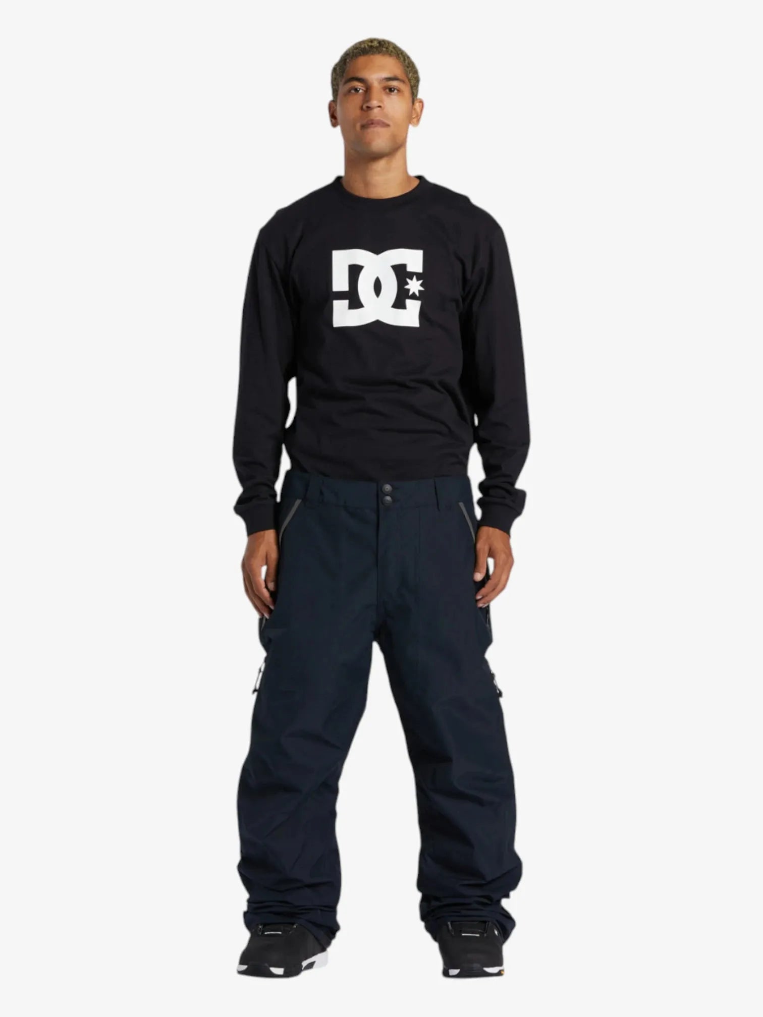 DC Snow Squadron 30K Waterproof Snow Pants for Men - Insulated Winter Ski Pants for Snowboarding & Cold Weather Activities (Black)
