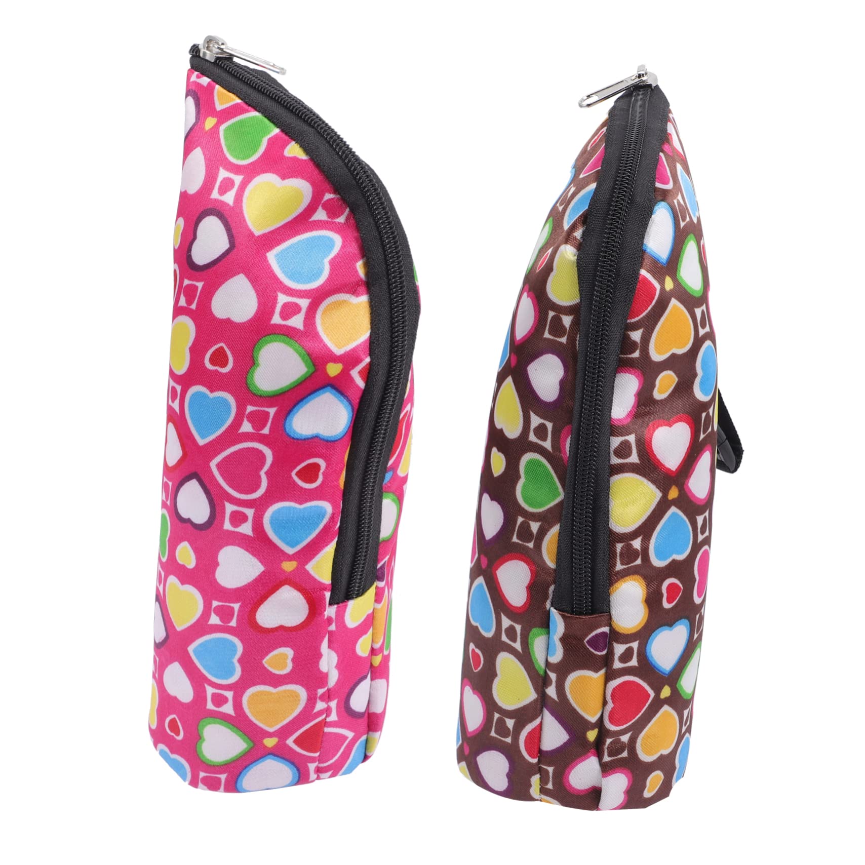 SECFOU 2-Pack Insulated Baby Bottle Bags - Thermal Bottle Holder for Breastmilk & Formula - Baby Stroller Accessories & Travel Bottle Pouch - Perfect for Daycare, Outings & Outdoor Adventures (Polyester)