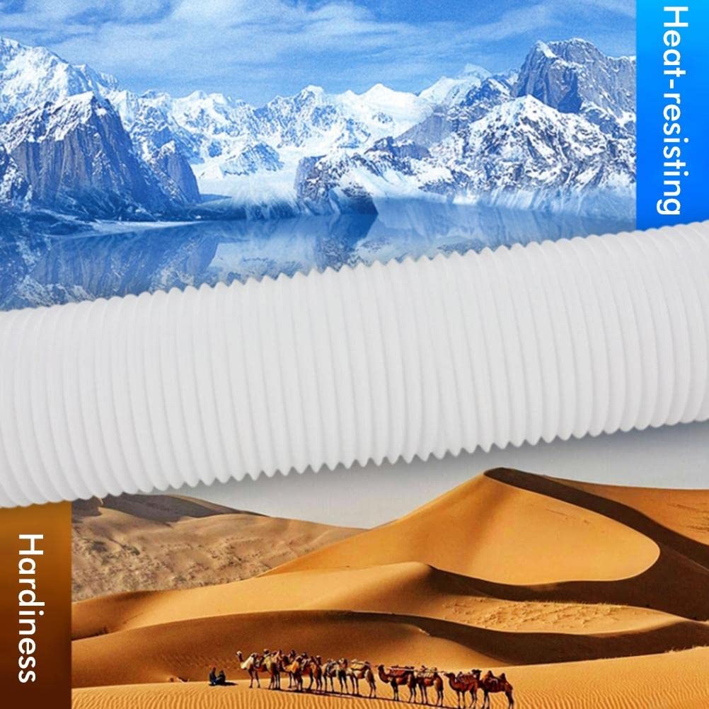 Universal Expandable Flat Mouth Air Conditioner Hose - Thickened Portable AC Exhaust Pipe Accessory for Window & Mobile AC Units | Perfect for Home, Office & RV Cooling