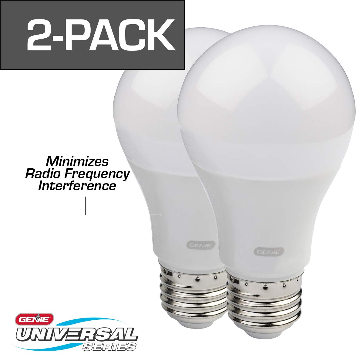 Genie Chain Drive 550 Garage Door Opener with 2-Pack LED Light Bulbs - Quiet & Reliable Home Garage Opener System for Residential Use - Perfect for Daily Home Access & Security