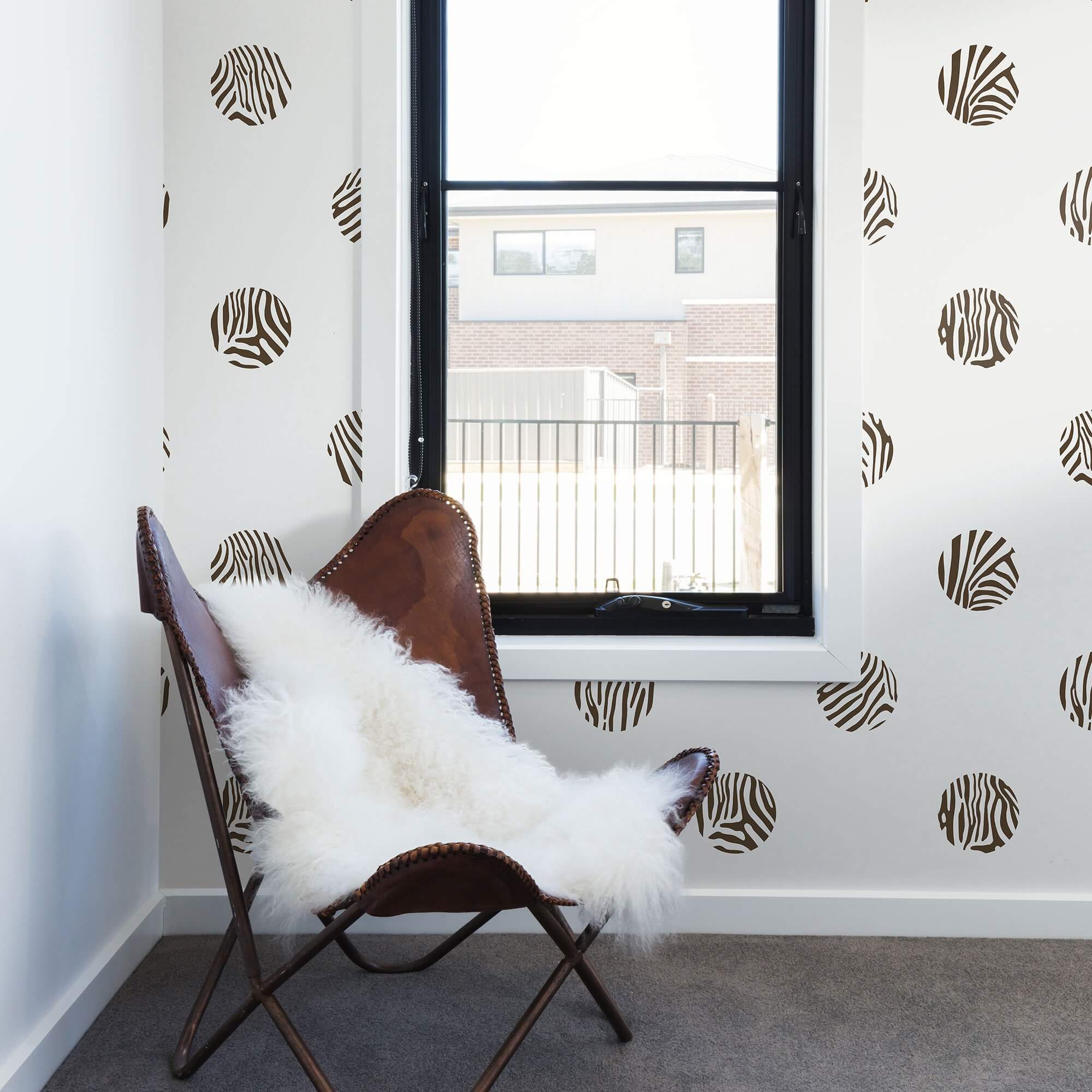 Charcoal Animal Print Peel and Stick Removable Wallpaper - Self-Adhesive Decorative Wall Covering for Bedroom, Living Room & Home Office Decor