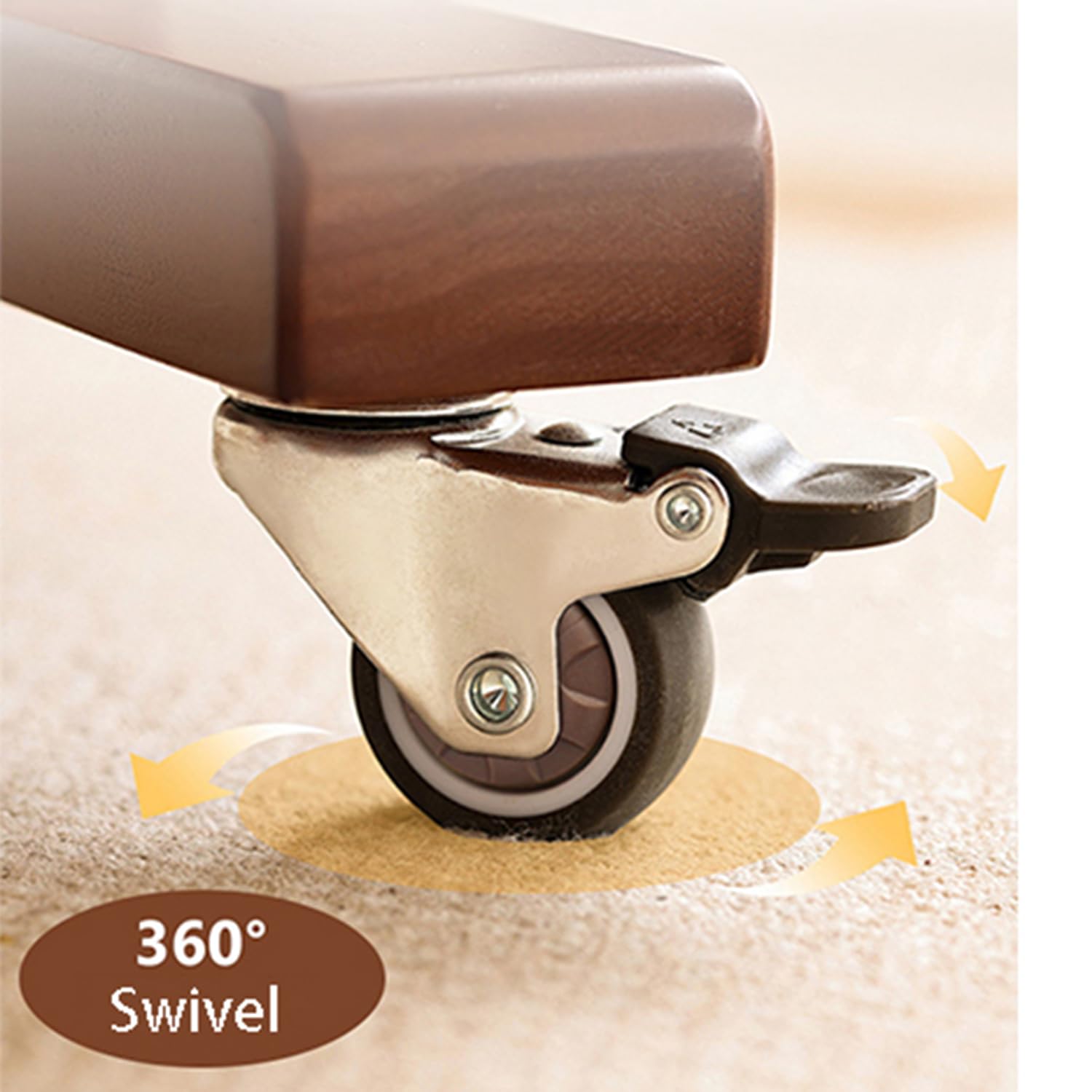 360 Degree Swivel Stem Casters with TPR Wheels - M6/M8/M10 Thread Industrial Castors for Carts, Furniture, Workbench & Dolly - Heavy Duty Mobility for Warehouses, Workshops & Home Use