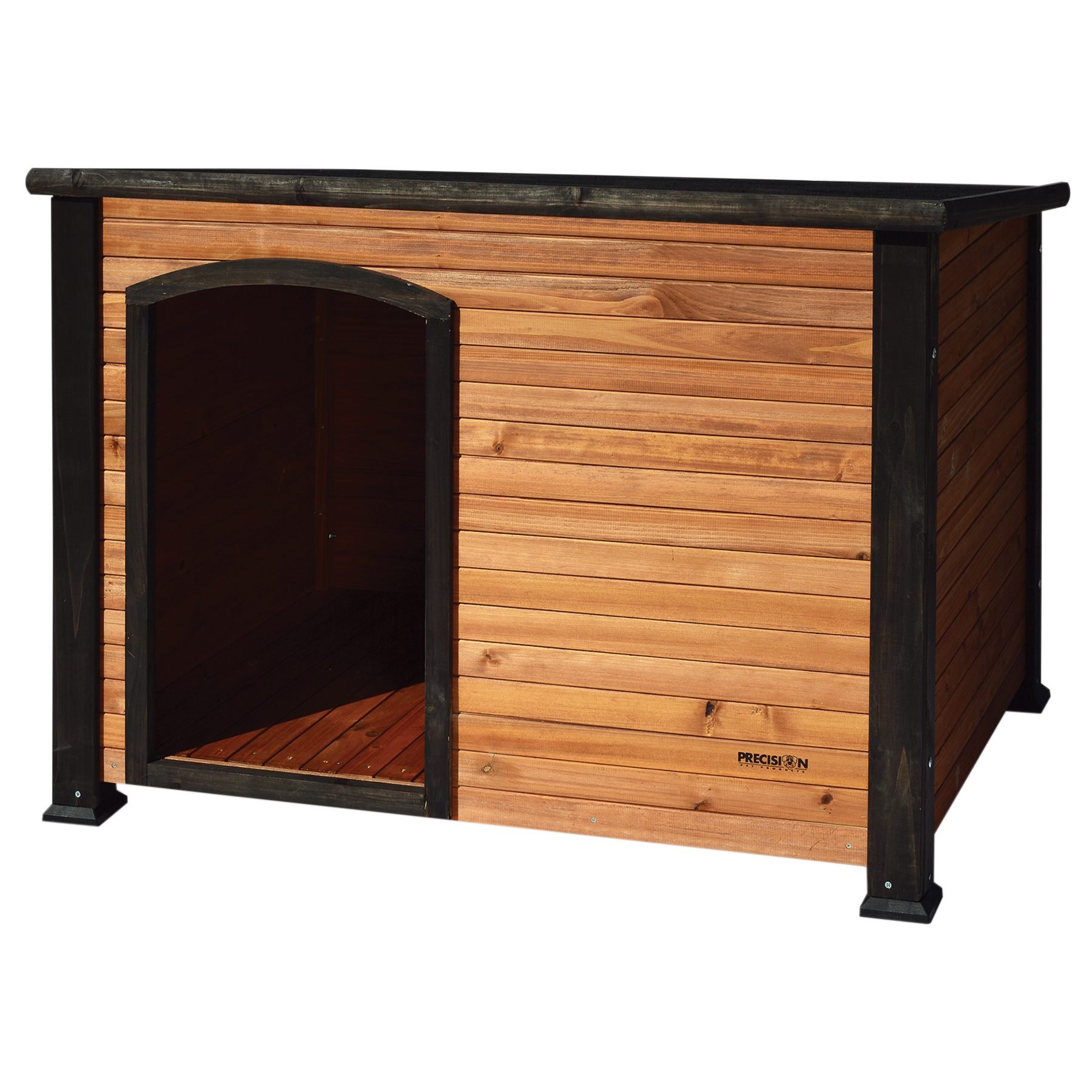 PRECISION PET PRODUCTS Extreme Outback Log Cabin Dog House for Medium Dogs - Durable Outdoor Dog Shelter for Backyard, Patio & Camping Use