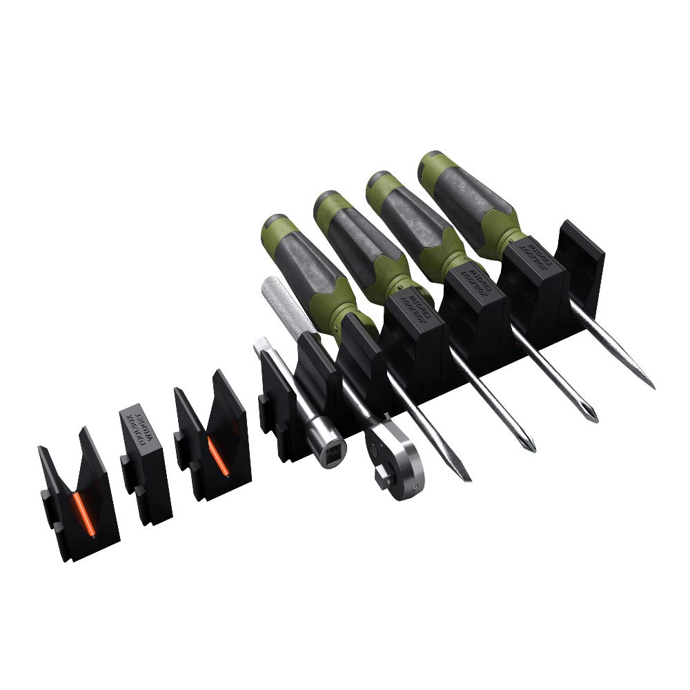 Pro Series 4.0 Rubber Magnetic Modular Screwdriver Holder - Tool Box Organizer for Professional & DIY Mechanics | Durable Tool Storage Solution | Perfect for Garage, Workshop & Automotive Repair