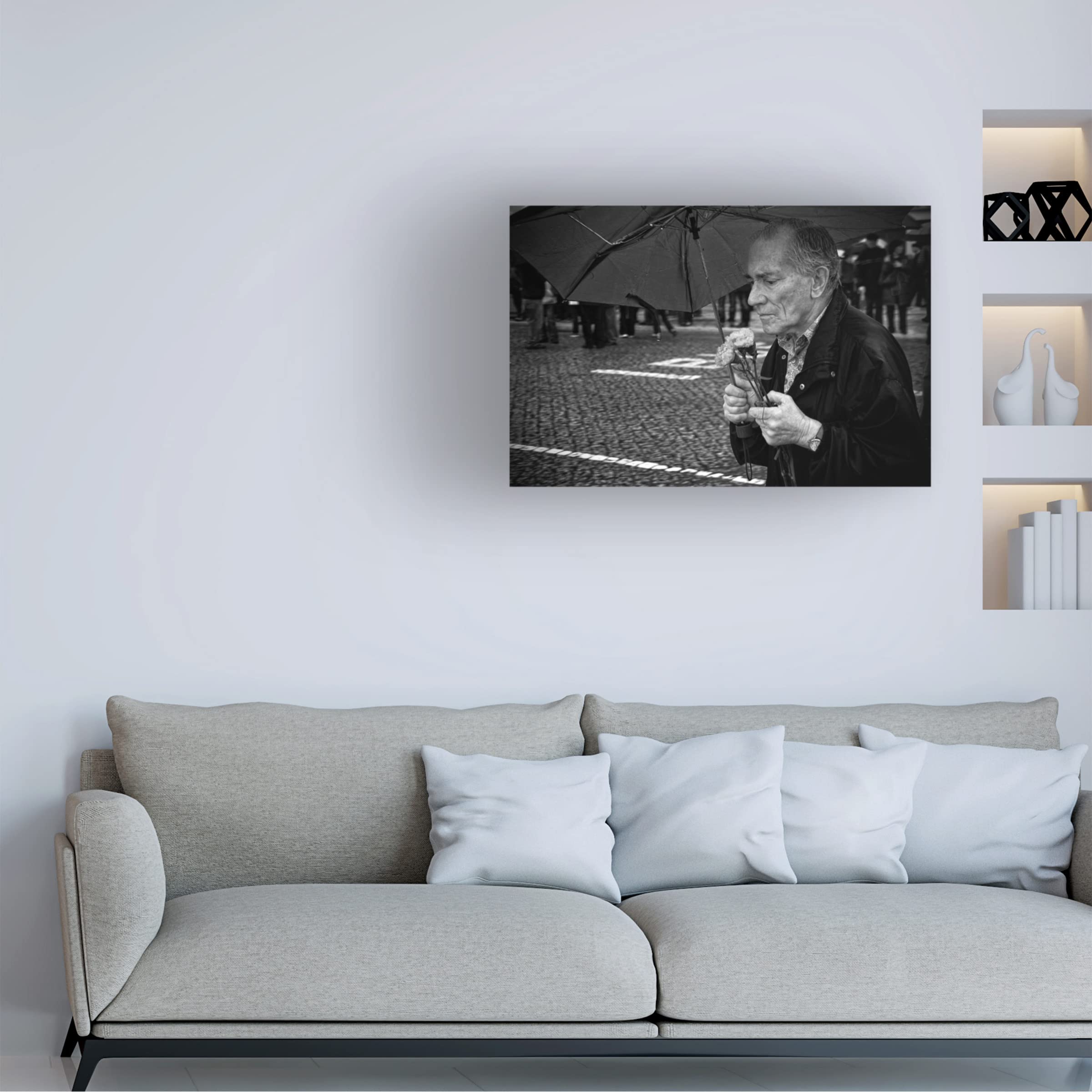 Trademark Fine Art 'Flowers For My Wife' Canvas Wall Art Print by Fernando Alves - Romantic Home Decor for Living Room, Bedroom & Office