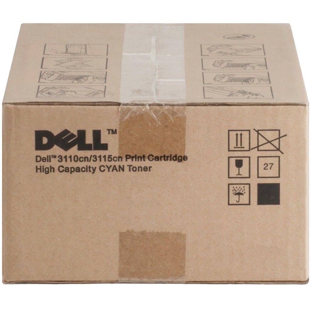 Dell PF029 Cyan Toner Cartridge for Color Laser Printer 3110cn & 3115cn - High Yield, Retail Packaging - Perfect for Office & Home Printing Needs