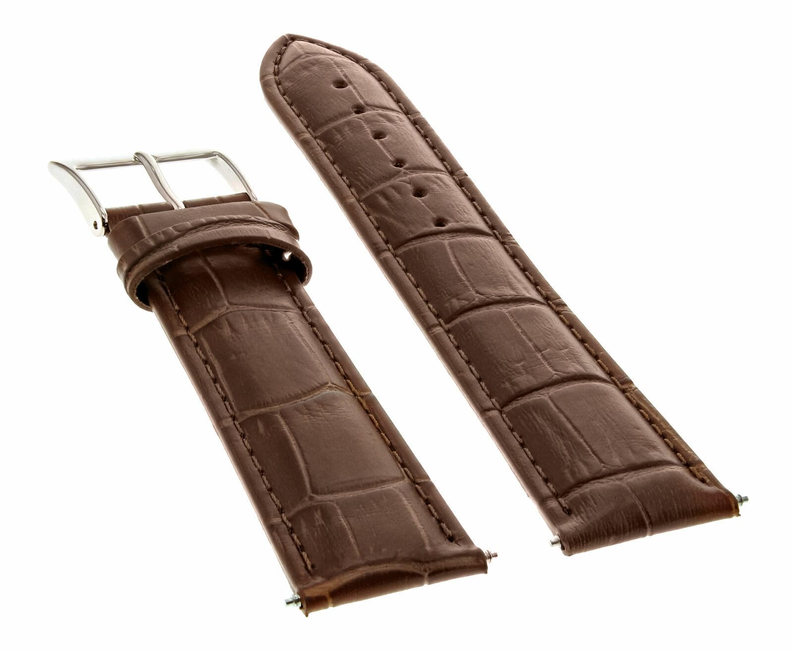 21mm Italian Genuine Leather Watch Band Strap - Compatible with Invicta 3329 Force Collection - Light Brown Replacement Strap for Men's Watches - Perfect for Dress, Business & Casual Wear