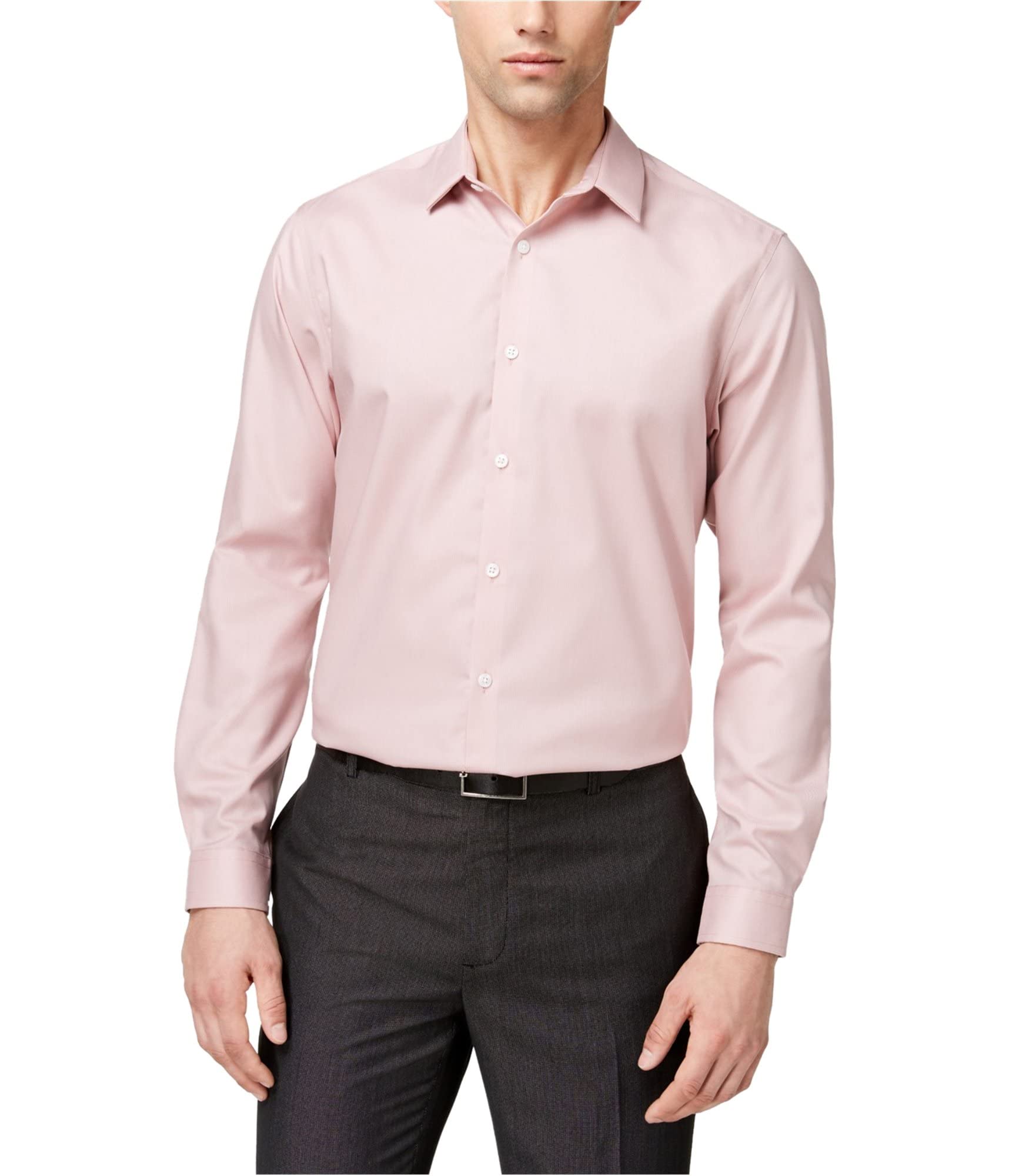 Men's Non-Iron Pink Button-Up Shirt XXX-Large - Perfect for Business Casual, Office Wear & Formal Occasions