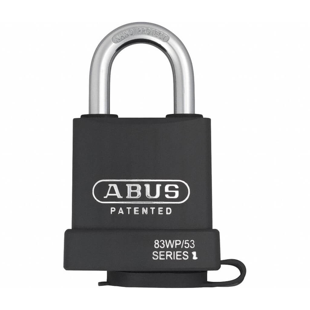 ABUS 83WP/53 300 KA3 Weatherproof Padlock - 2 1/4 Inch Hardened Steel Body, 1 7/64 Inch Shackle - Keyed Alike for Convenience - Ideal for Outdoor Gates, Storage Units & Extreme Weather Conditions