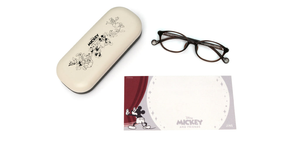 JINS x Disney Mickey & Minnie Duck Eyeglasses for Kids - Frame Style 020 284 | Cute Cartoon Character Glasses for Children's Daily Wear & Disney Costume Accessories