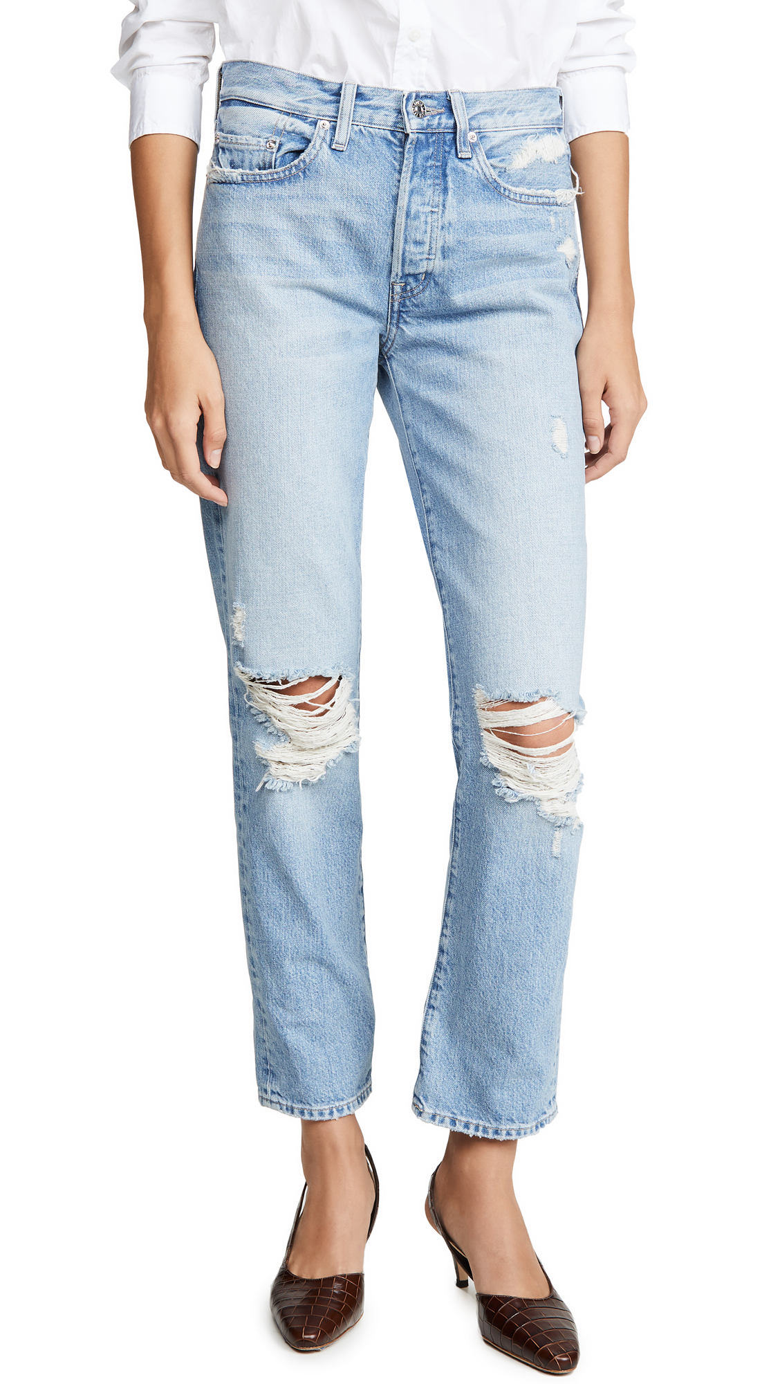 Edwin Women's CAI Classic Straight Jeans - High Waist Stretch Denim Pants for Casual & Office Wear | Comfortable Everyday Women's Jeans