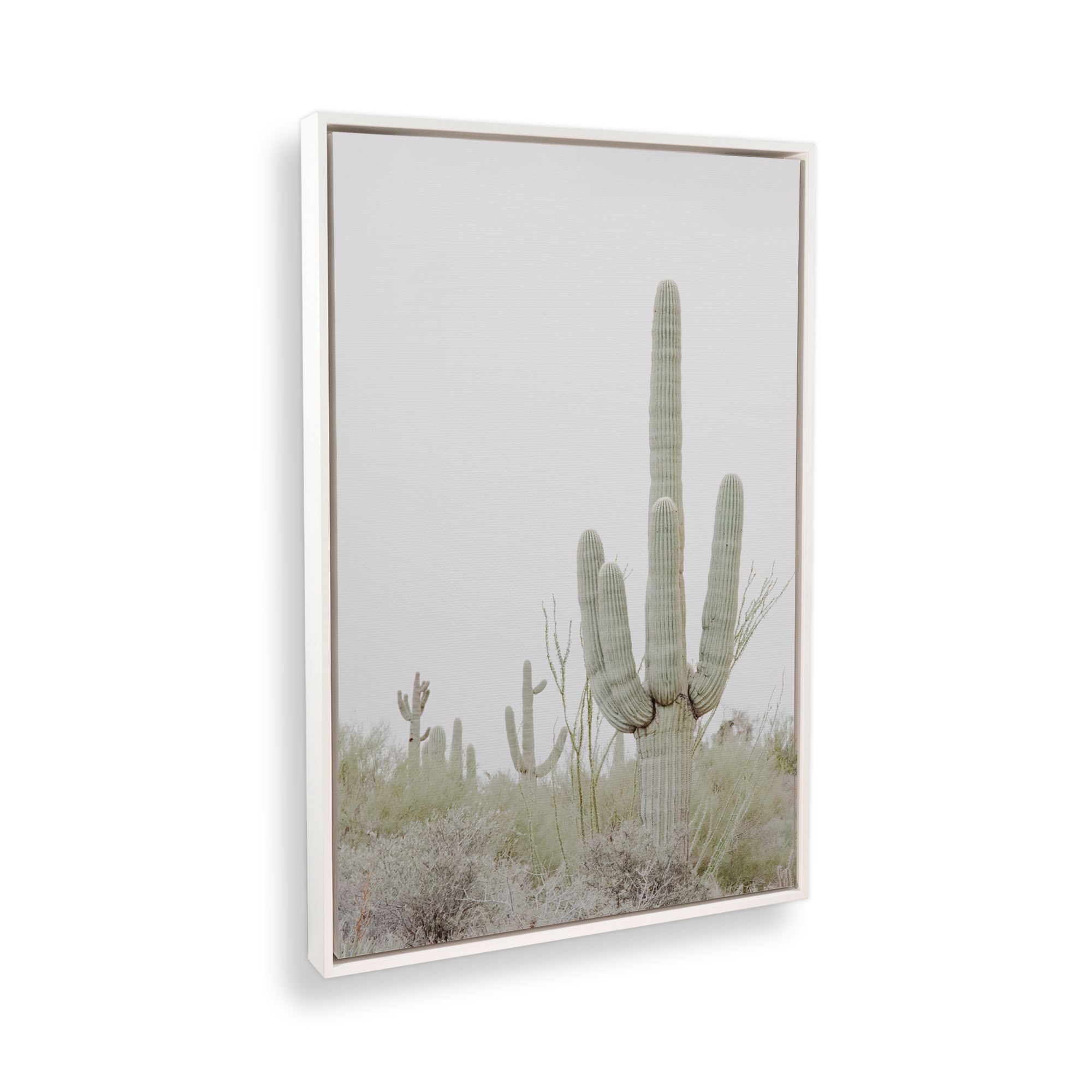 Desert Cactus Wall Art - Hand Painted Canvas Print for Home & Office Decor - Perfect for Living Room, Bedroom, or Southwestern Style Interior Design